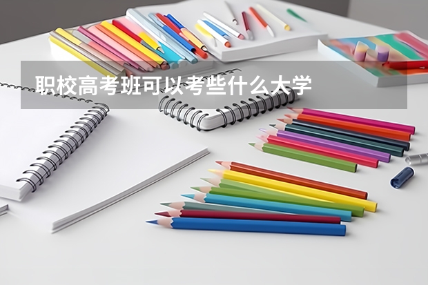 职校高考班可以考些什么大学
