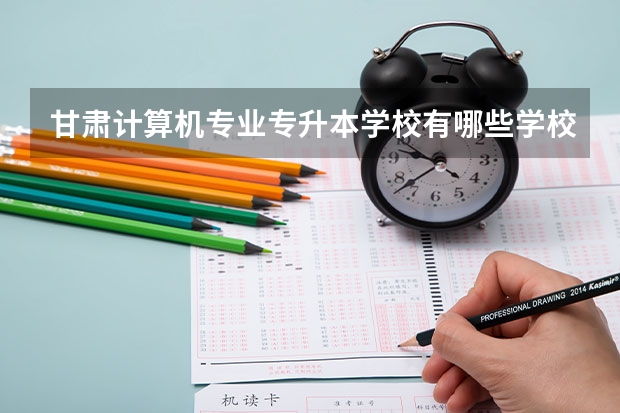 甘肃计算机专业专升本学校有哪些学校？