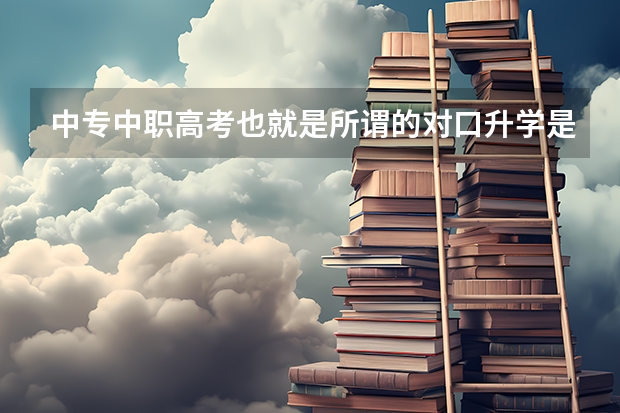 中专中职高考也就是所谓的对口升学是什么意思？