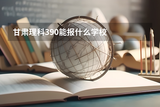 甘肃理科390能报什么学校